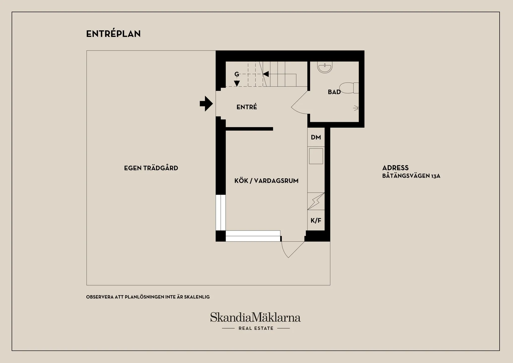 Bostadsrätt, Båtängsvägen 13a, Stockholm