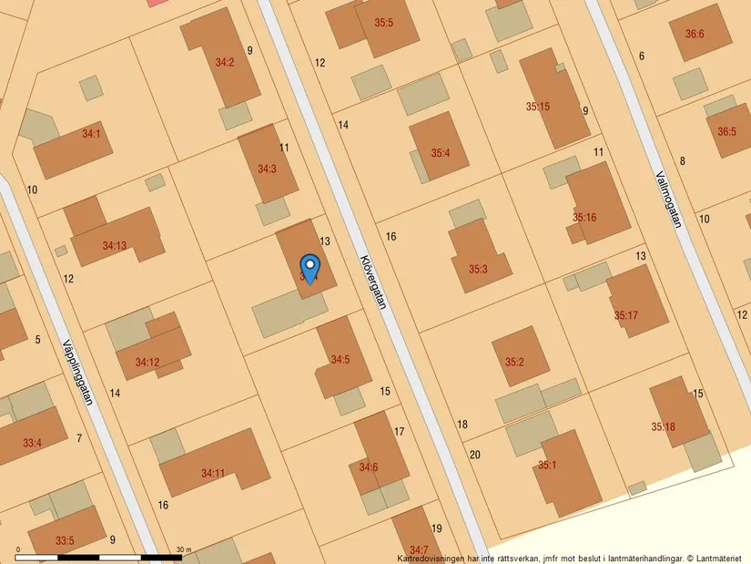 Villa, Klövergatan 13, Salabacke, Uppsala