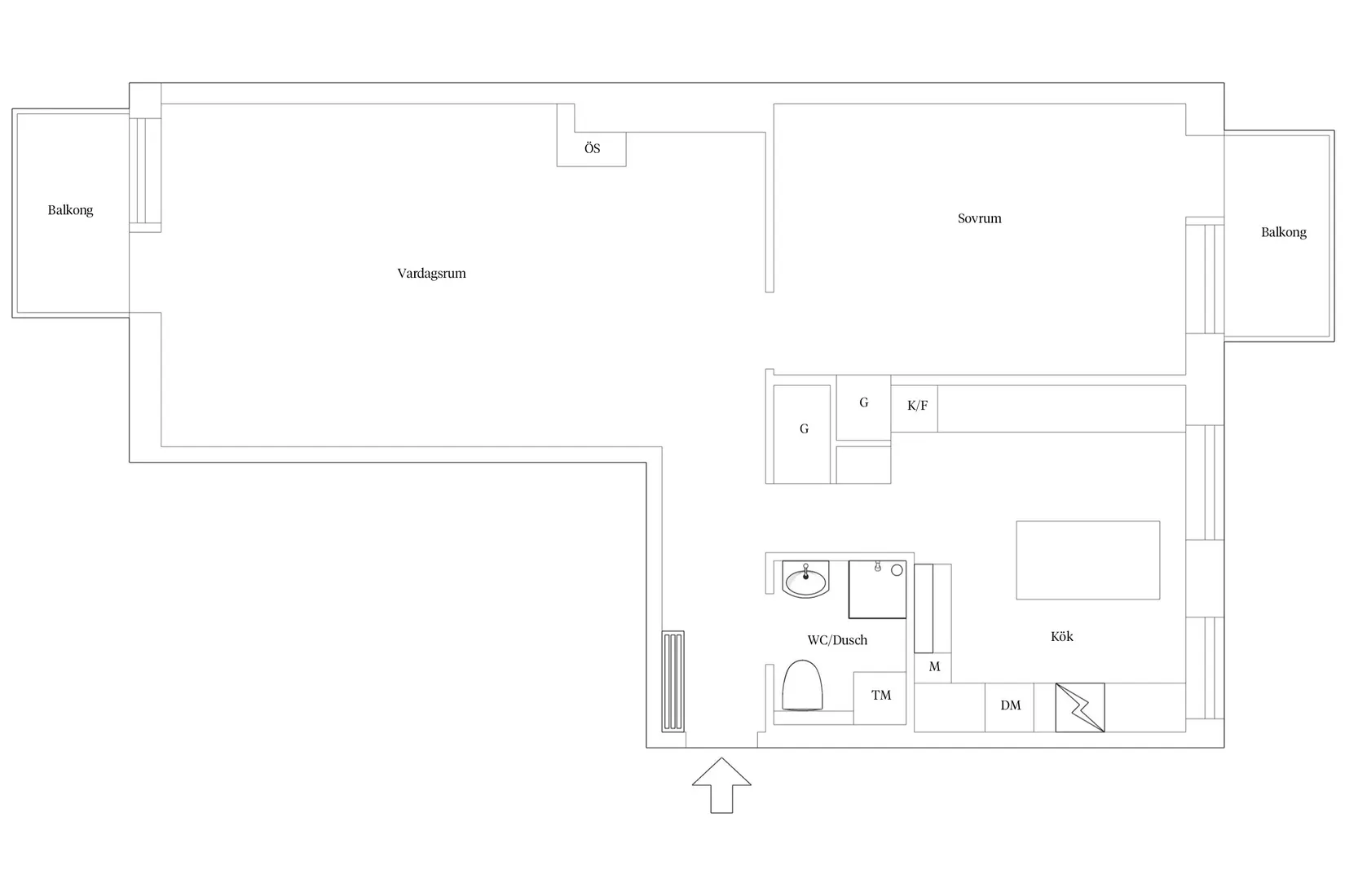 Bostadsrätt, John Bergs plan 3, 6/6 Tr, Kungsholmen, Stockholm