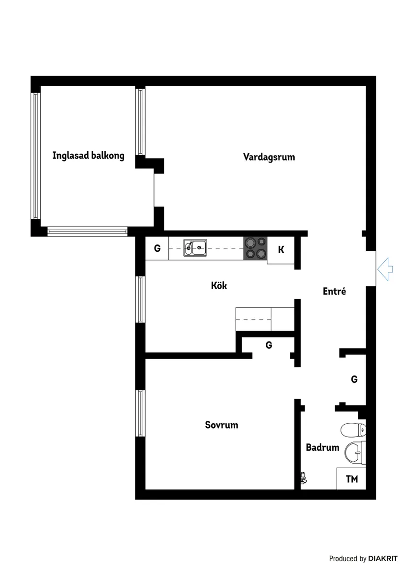 Bostadsrätt, Trädgårdsgatan 3A, Oxelösund