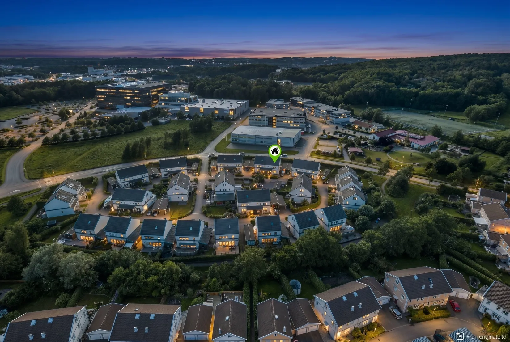 Radhus, Bäckstensgatan 40, Eklanda, Mölndal