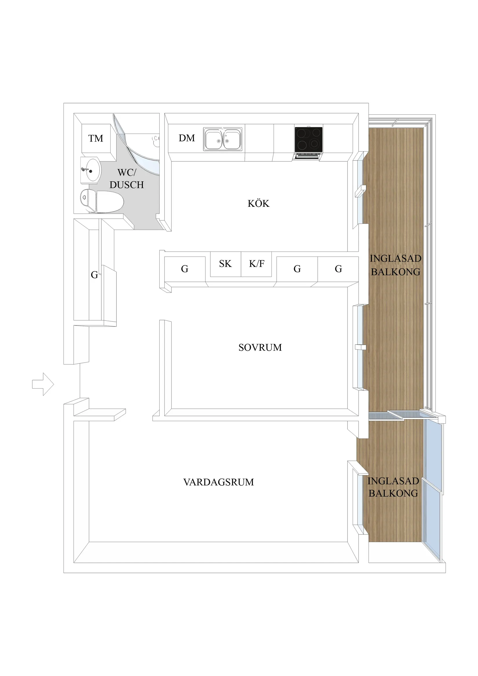 Bostadsrätt, Herrgårdsvägen 30, Centrala Väsby, Upplands Väsby