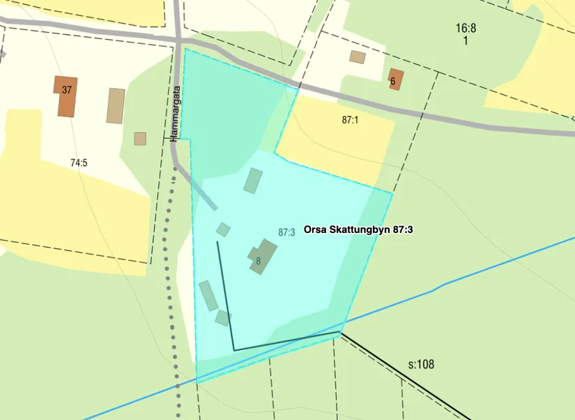 Villa, Hammargata 8, Skattungbyn, Orsa