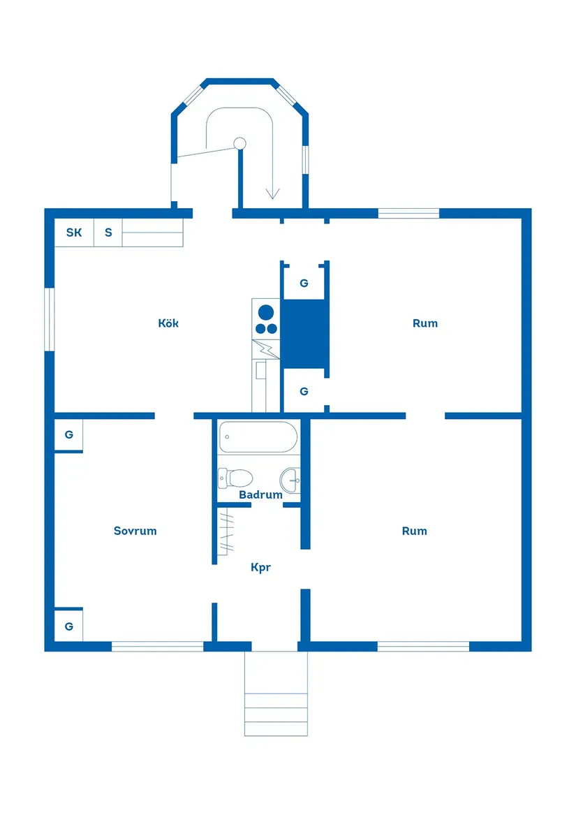 Villa, Drottninggatan 36, Centralt, Vimmerby