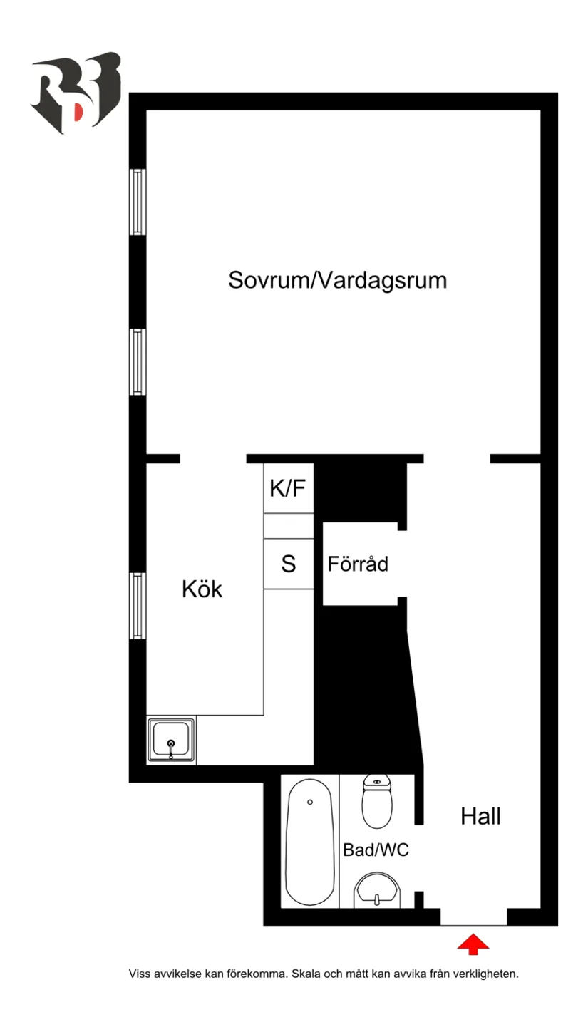 Bostadsrätt, Södra Långgatan 15A, Centrum, Landskrona