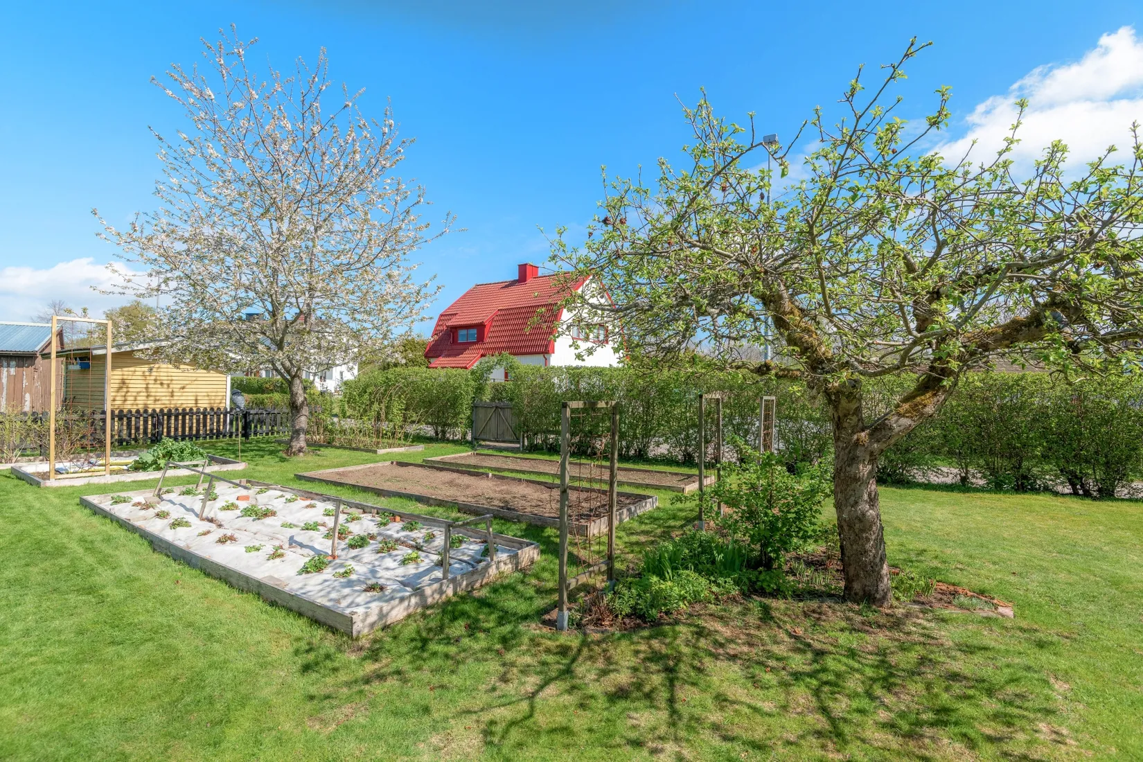 Villa, Hedbovägen 23, Skene, Mark