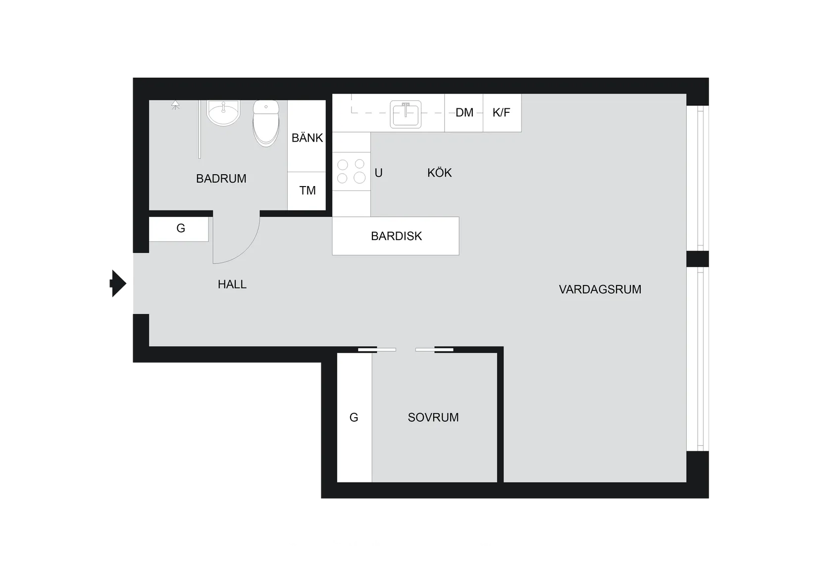 Bostadsrätt, Blekholmsterrassen 7, 3tr, Norrmalm - Kungsholmen - City, Stockholm