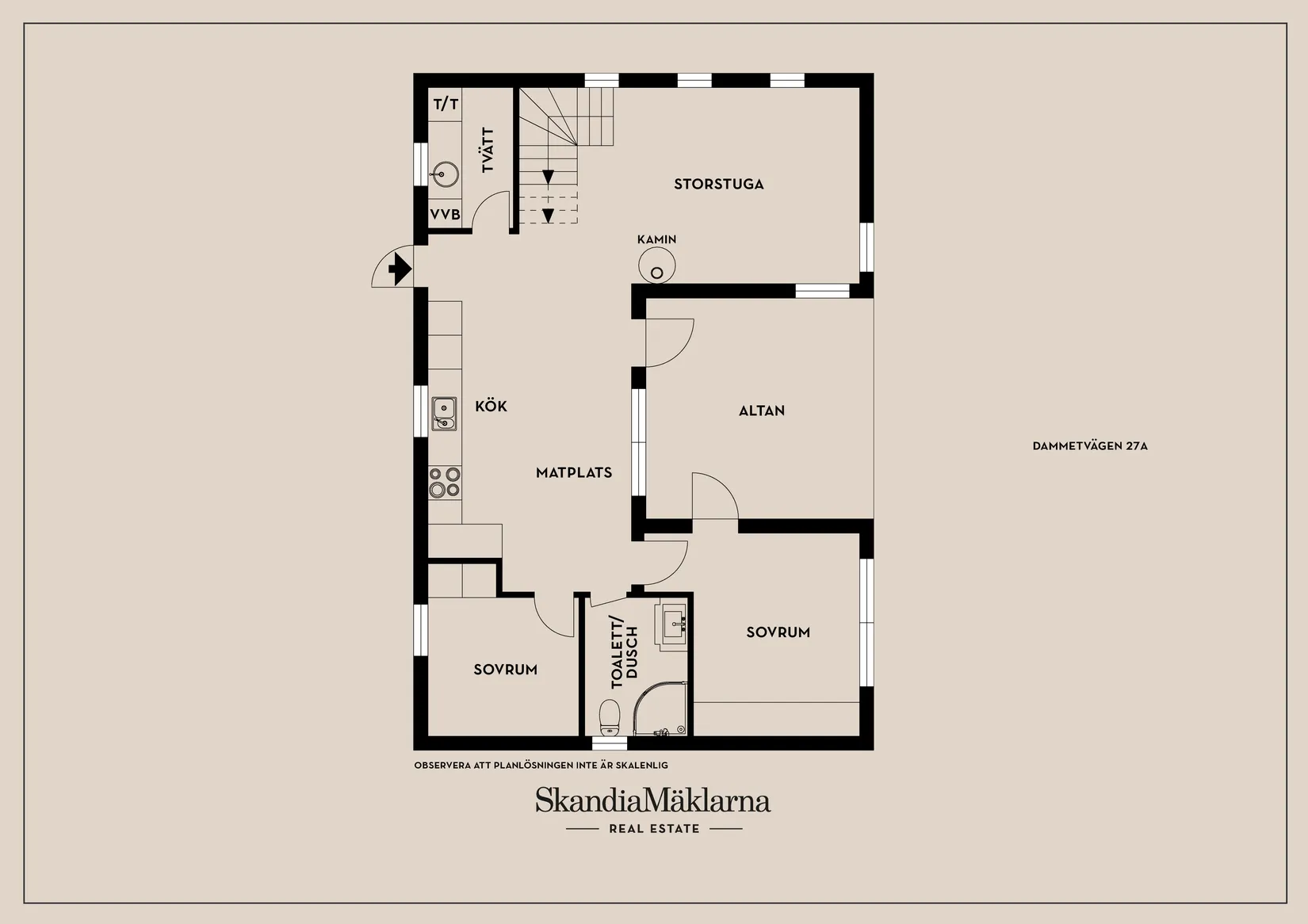 Villa, Dammetvägen 27A, Bollebygd