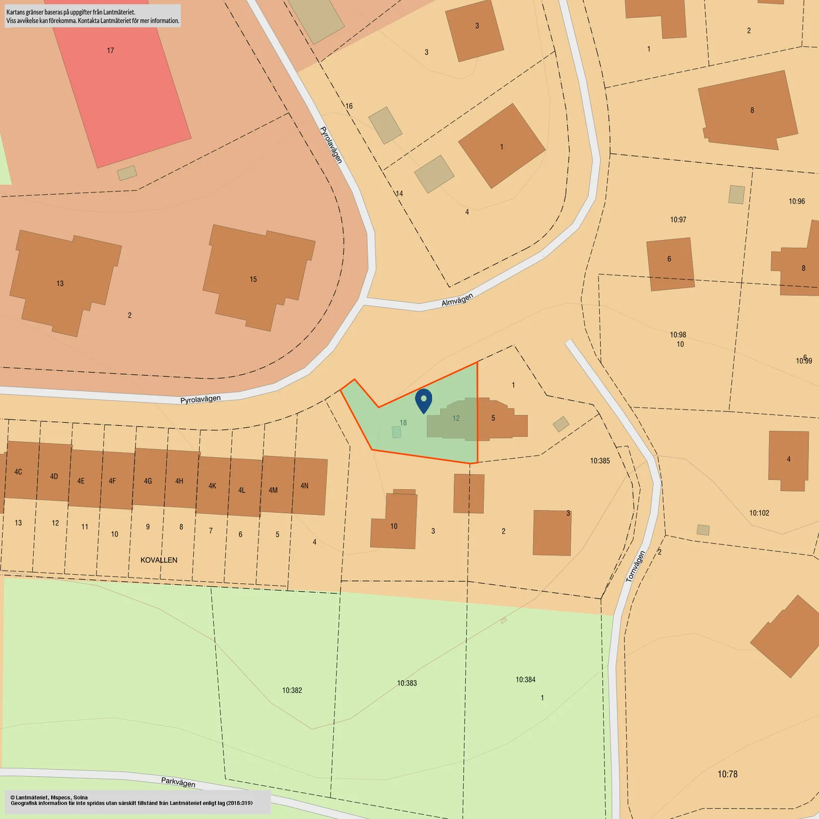 Radhus, Pyrolavägen 12, Skärsätra, Lidingö
