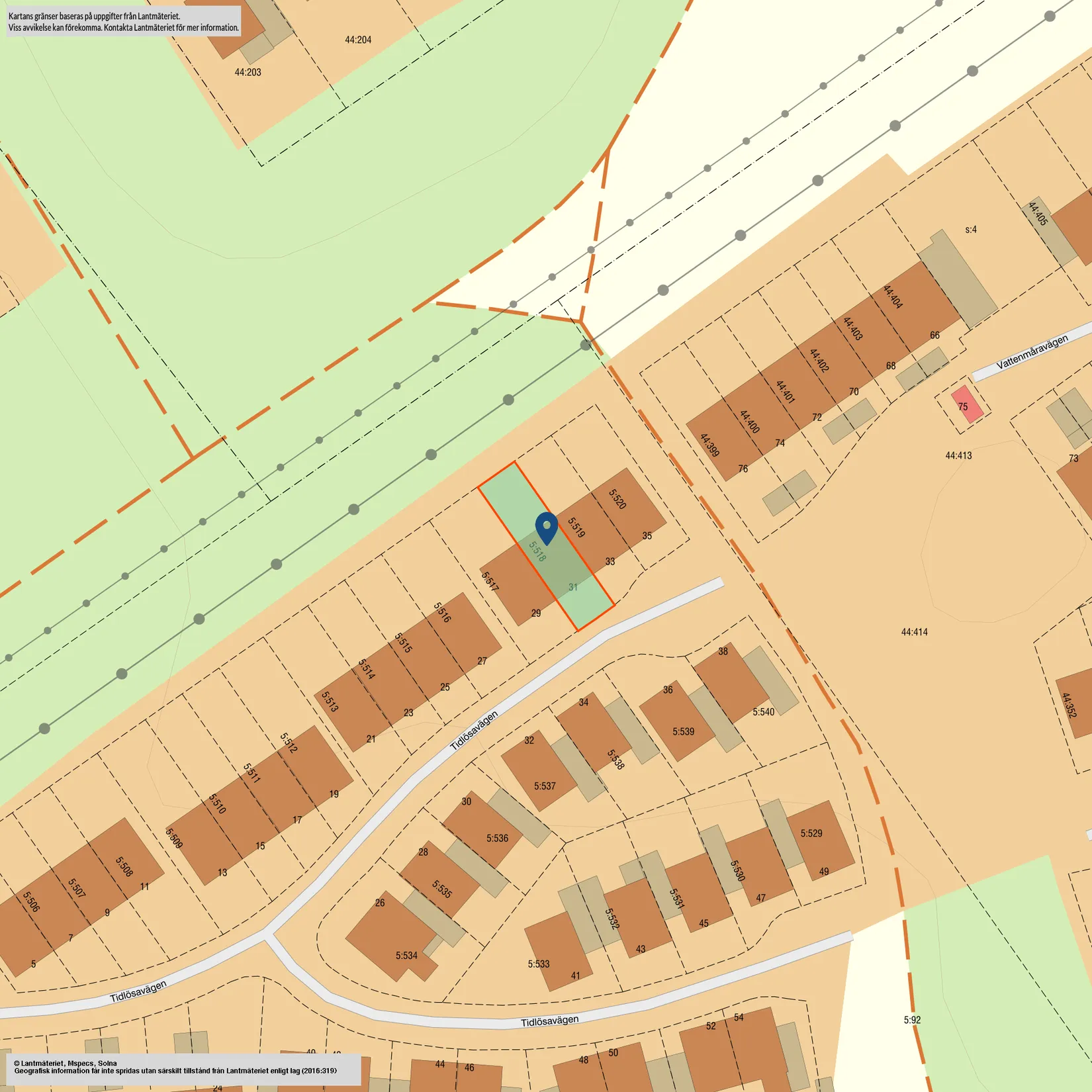 Radhus, Tidlösavägen 31, Sjukyrkoberget, Upplands Väsby