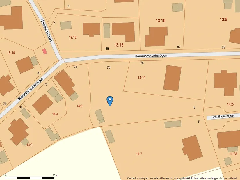 Villa, Hammarspyntsvägen 78, Hammarslund, Kristianstad