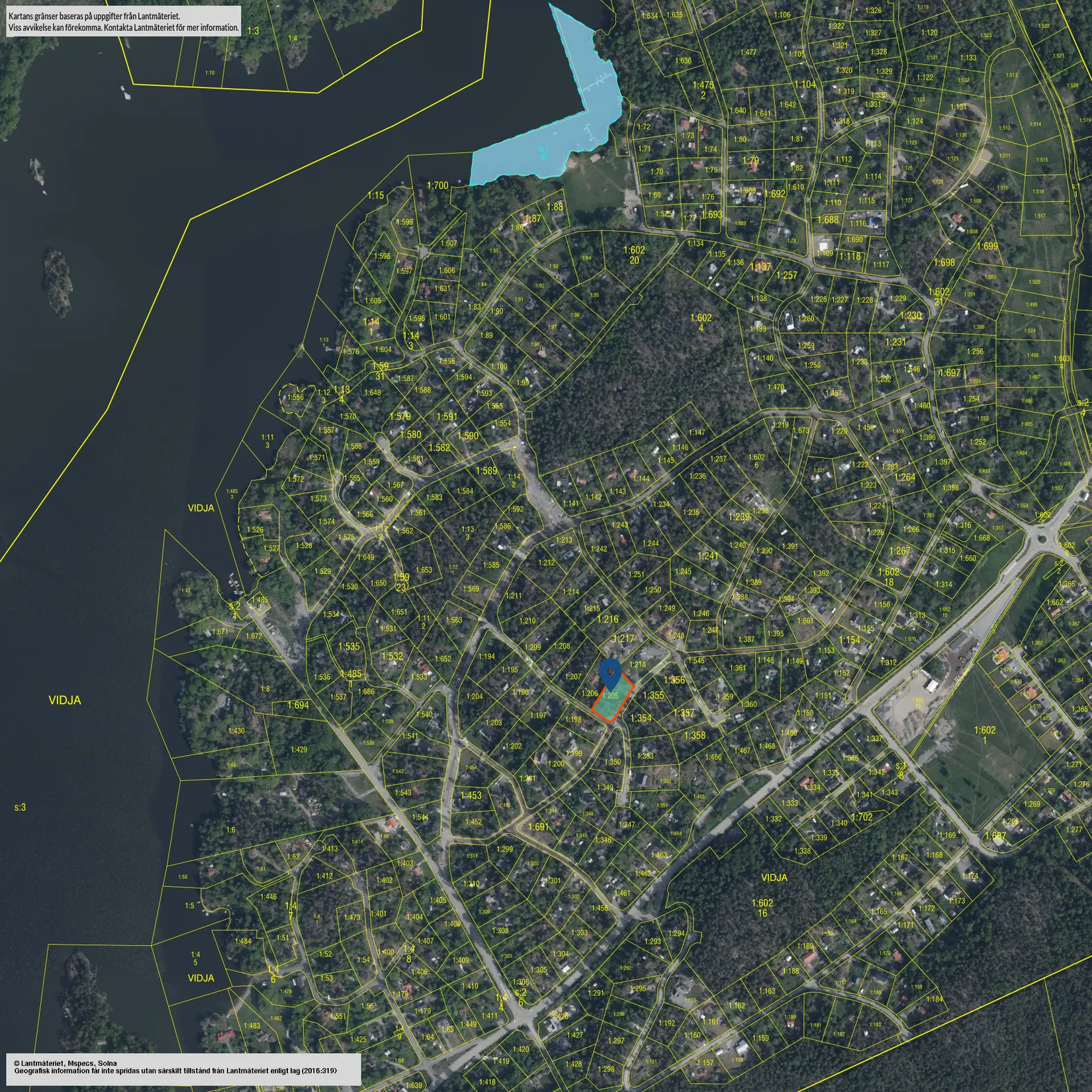 Tomt, Grönfinksvägen 26, Vidja, Huddinge