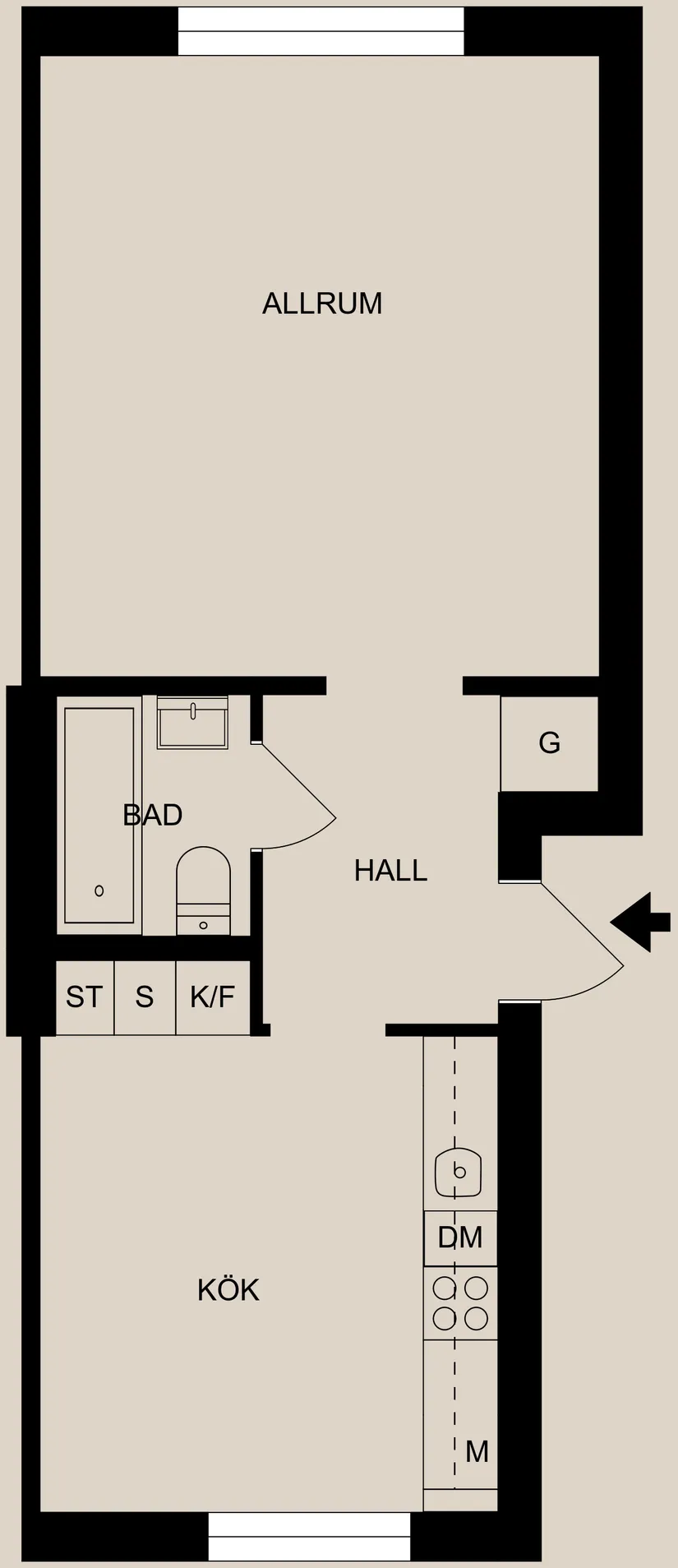 Bostadsrätt, Södra Promenaden 78B, Centralt, Söder, Norrköping