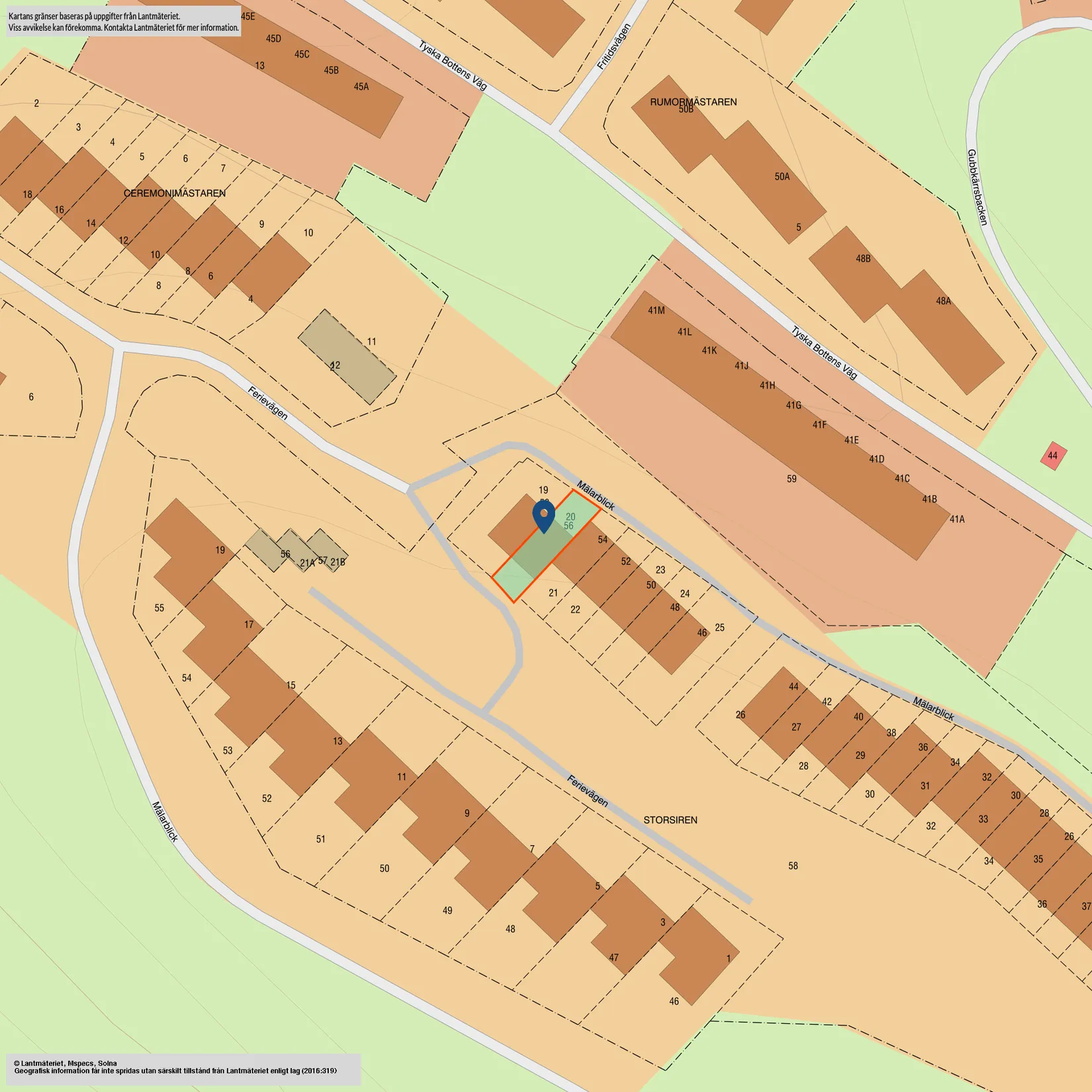 Radhus, Mälarblick 56, Nockebyhov, Stockholm