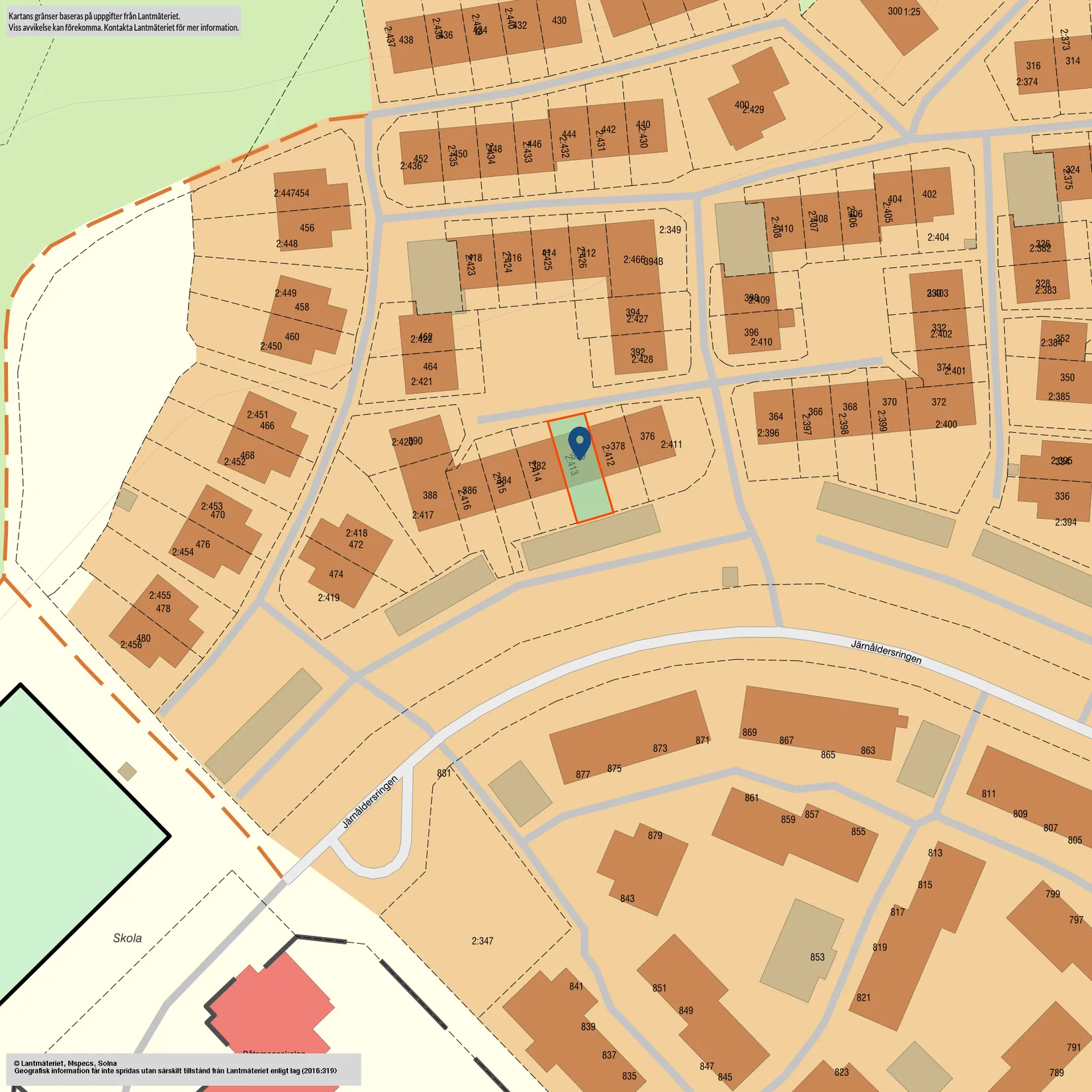 Radhus, Järnåldersringen 380, Vendelsö, Haninge