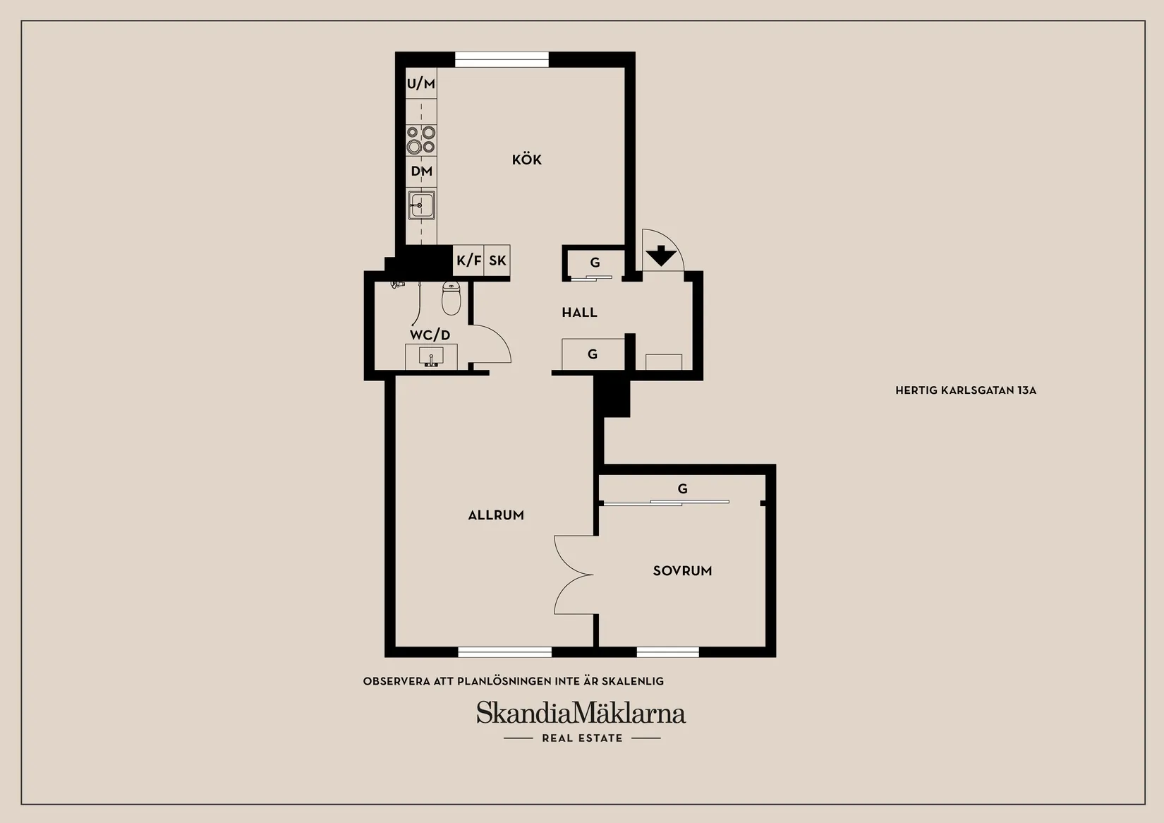 Bostadsrätt, Hertig Karlsgatan 13A, Vasastaden, Linköping
