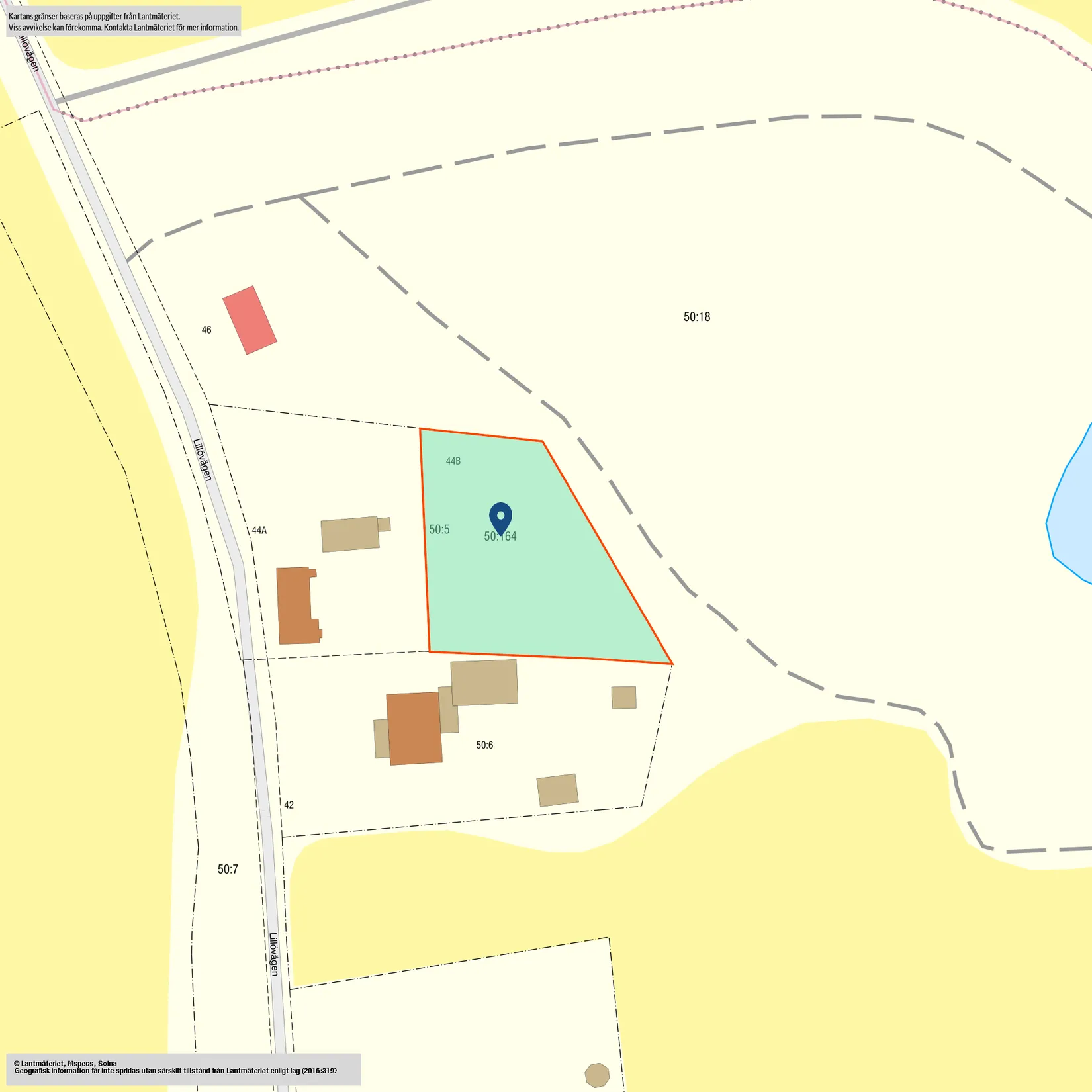 Tomt, Lillövägen 44B, Härlöv, Kristianstad