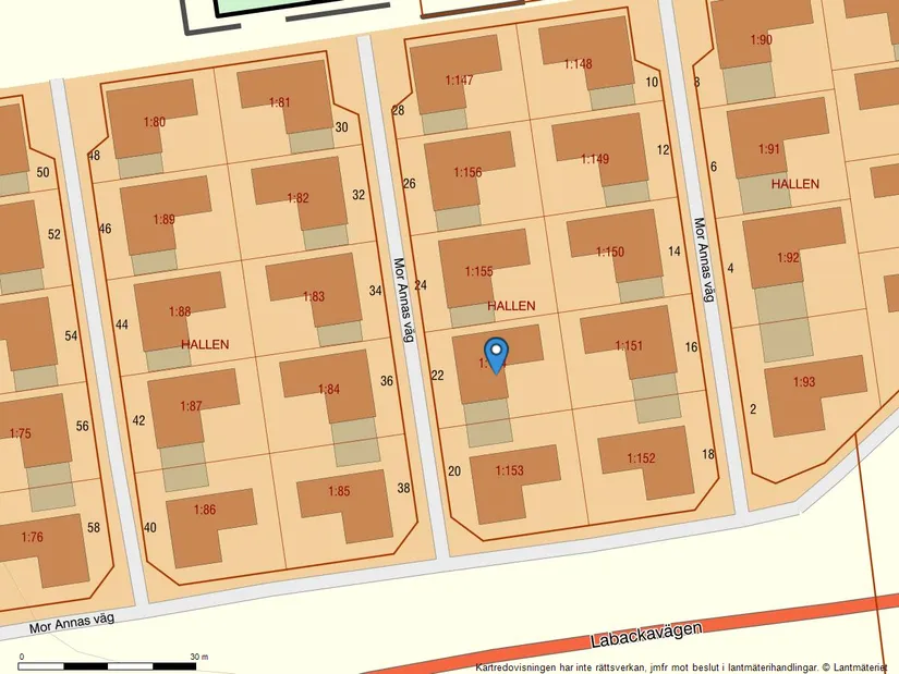 Villa, Radhus, Mor Annas Väg 22, Kållered - Hallen, Mölndal