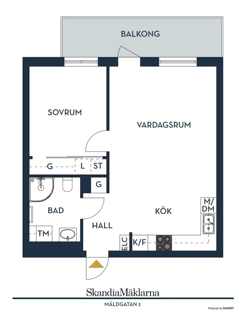 Bostadsrätt, Mäldgatan 2, våning 3, Jakobsberg, Järfälla