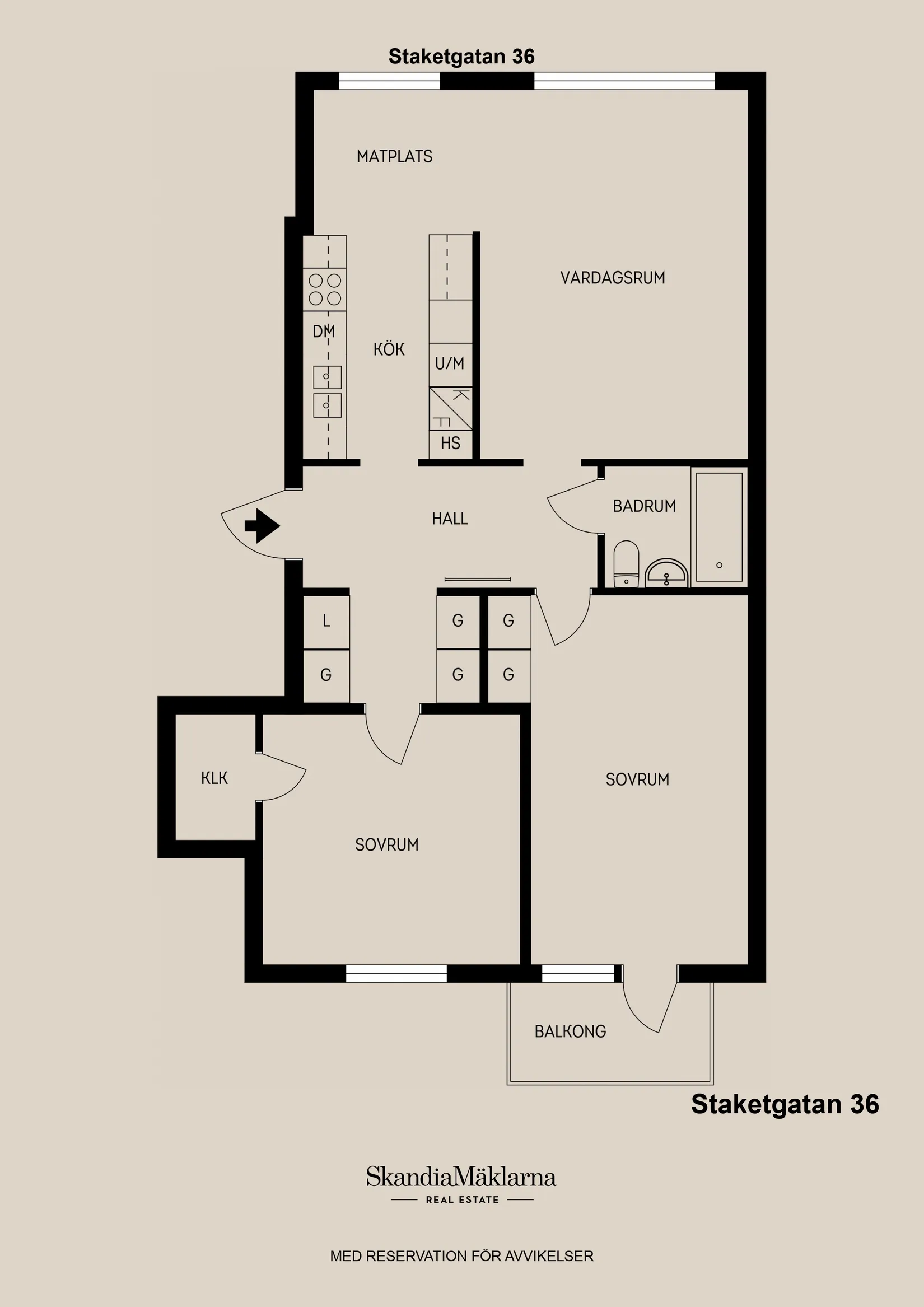 Bostadsrätt, Staketgatan 36A, Centralt, Gävle