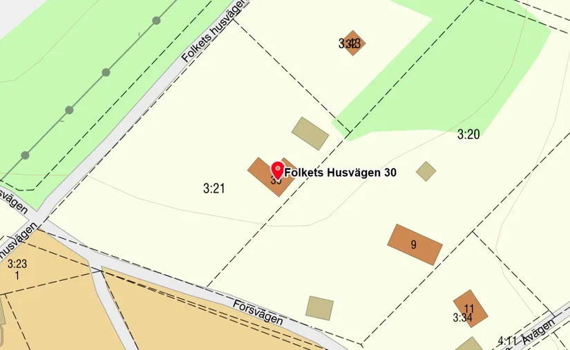 Villa, Folkets Husvägen 30, Krokom