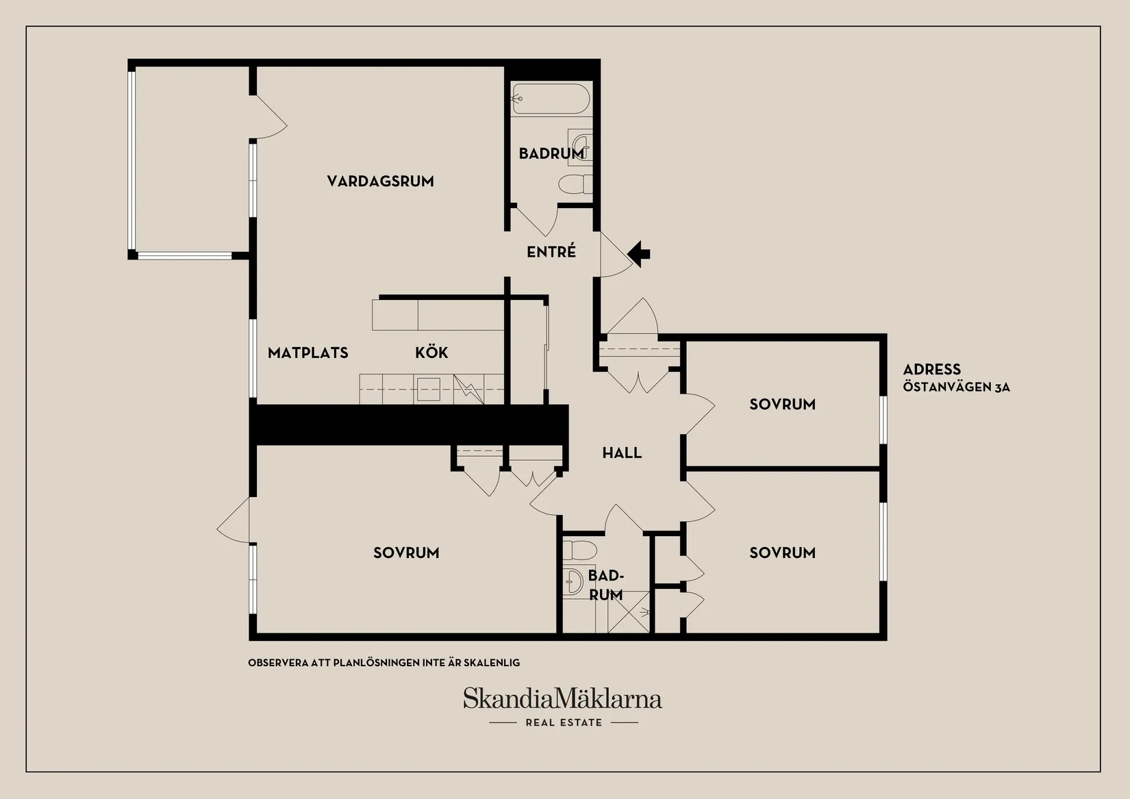 Bostadsrätt, Östanvägen 3A, Fågelbo/Tessin, Nyköping