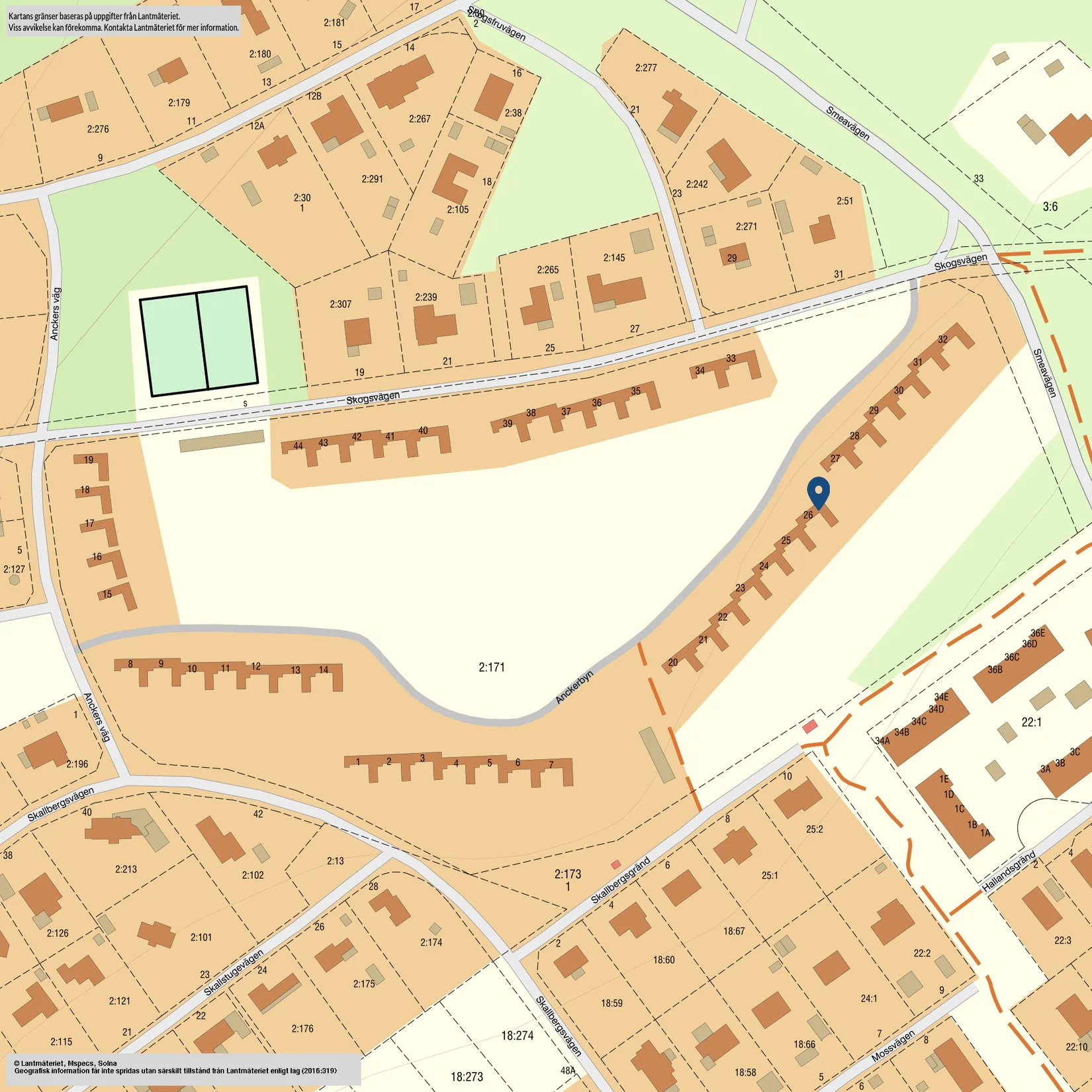 Radhus, Anckerbyn 26, Haverdal, Halmstad