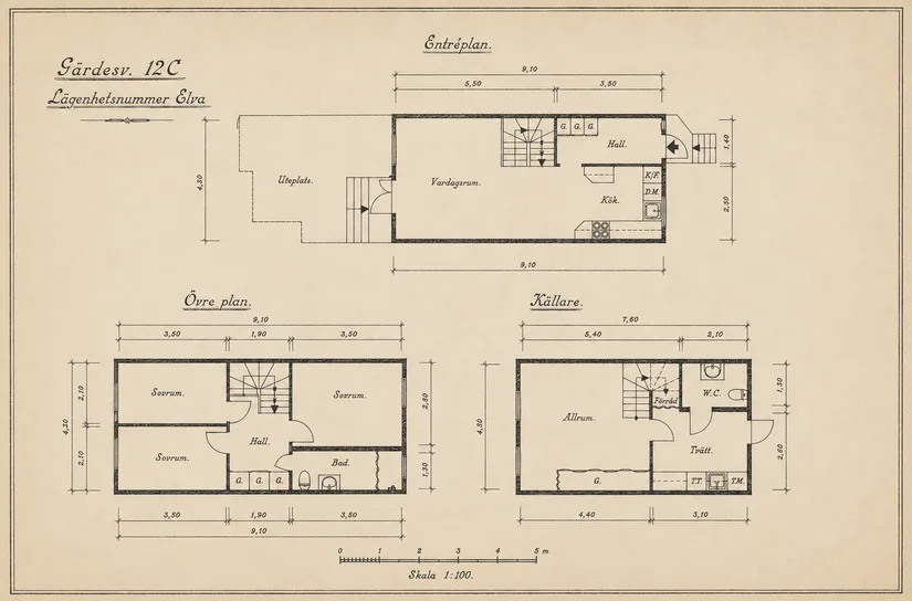 Bostadsrätt, Radhus, Gärdesvägen 12C, Lägenhetsnummer Elva, Mölnlycke, Härryda