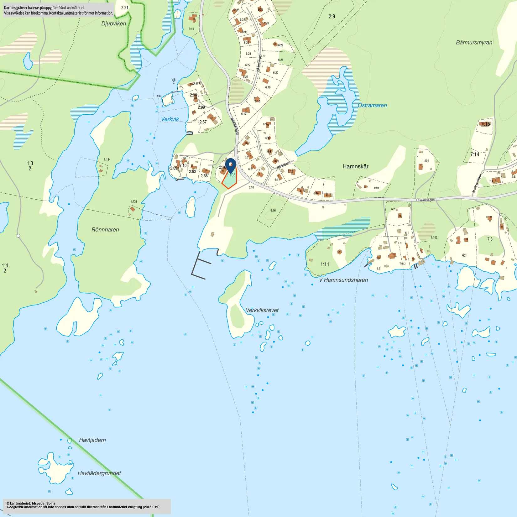 Tomt, Utskärsvägen 62, Eskön, Gävle