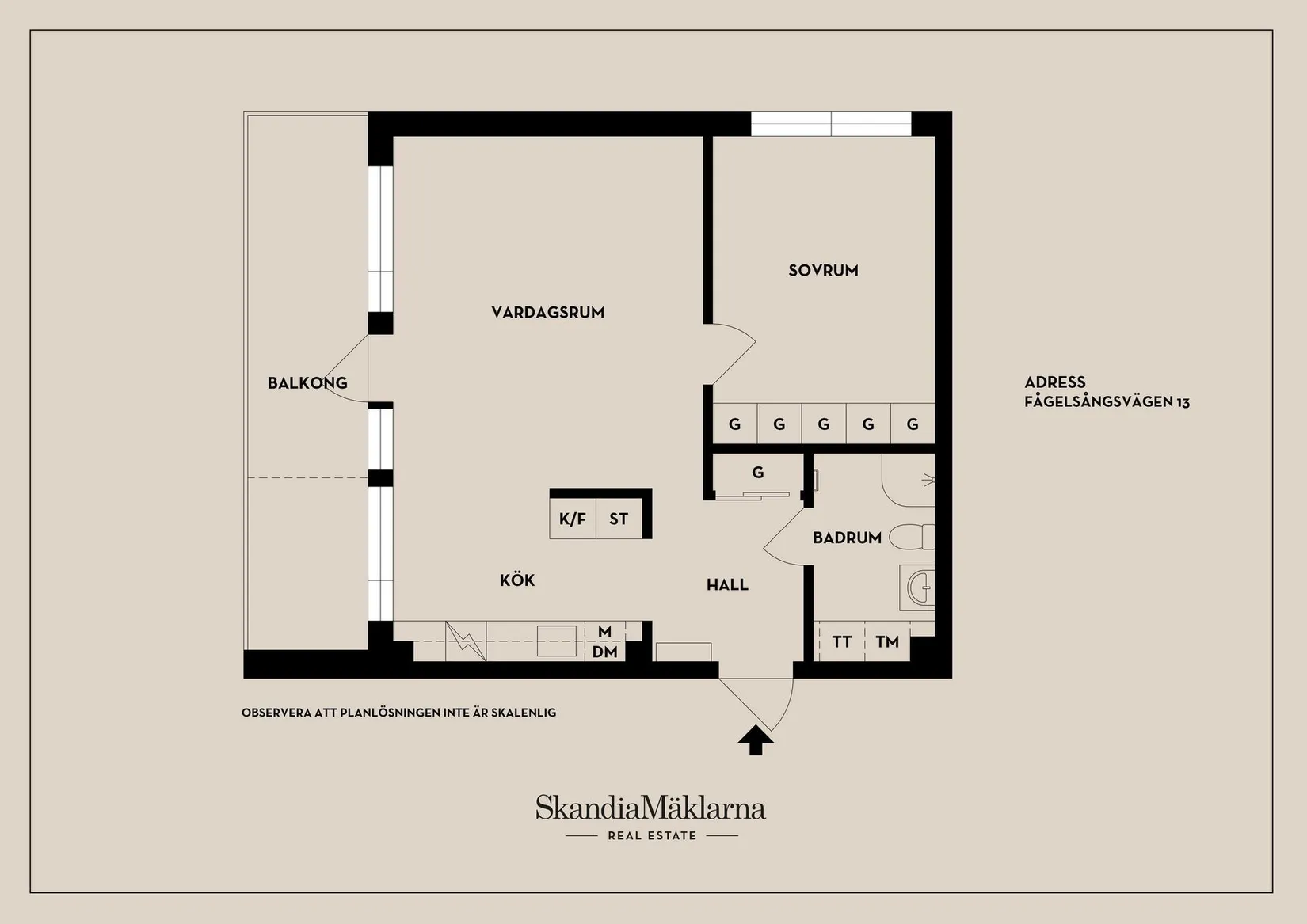 Bostadsrätt, Fågelsångsvägen 13, Gröndal, Stockholm