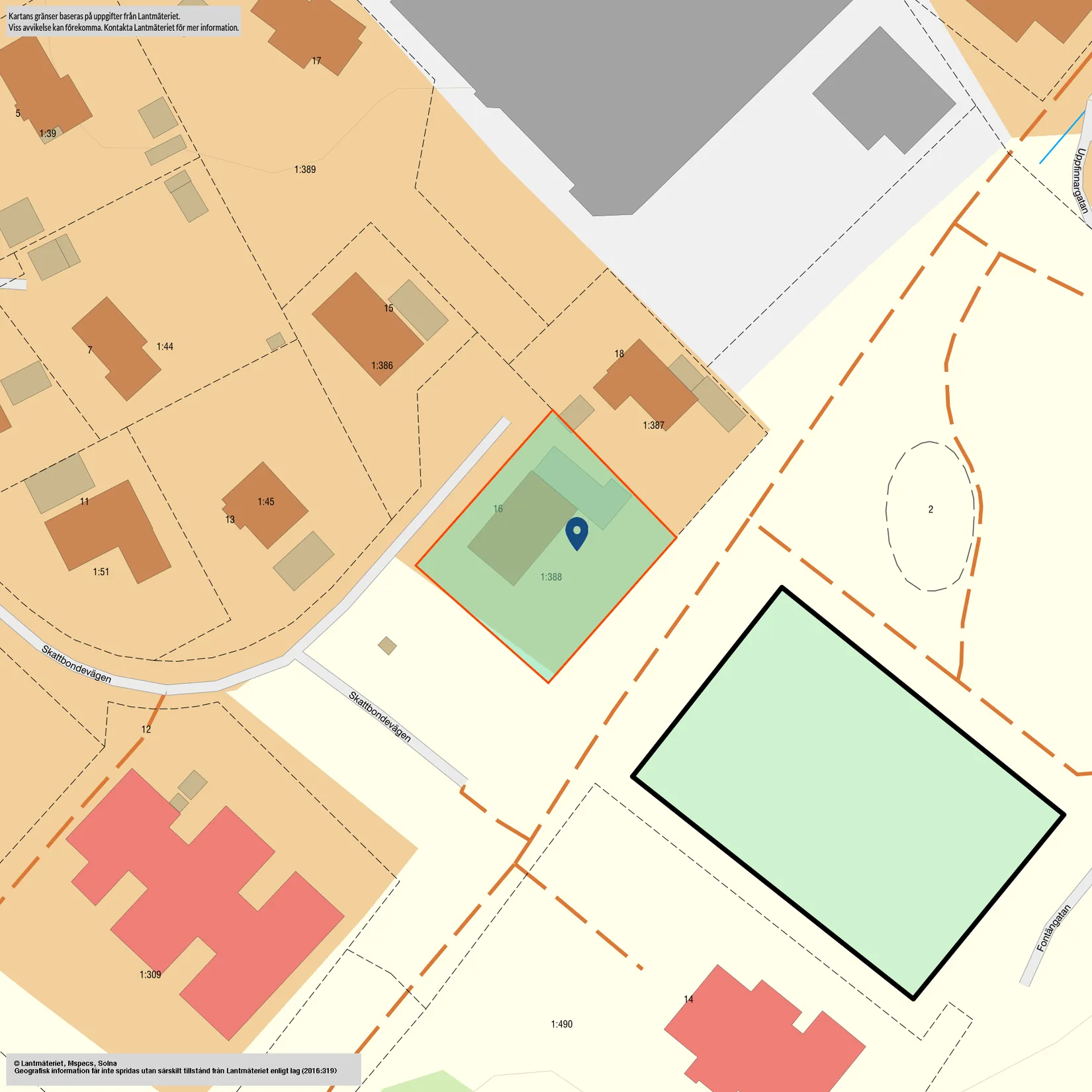 Villa, Skattbondevägen 16, Fresta, Upplands Väsby