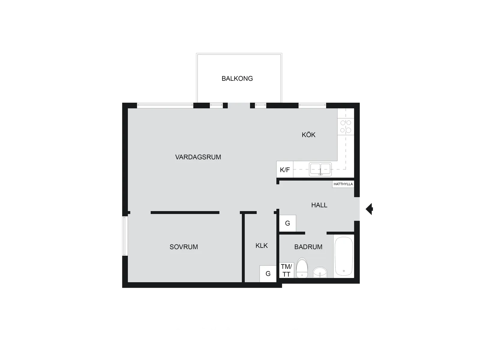 Bostadsrätt, Blekholmsterrassen 3, vån 3, Norrmalm - Kungsholmen - City, Stockholm