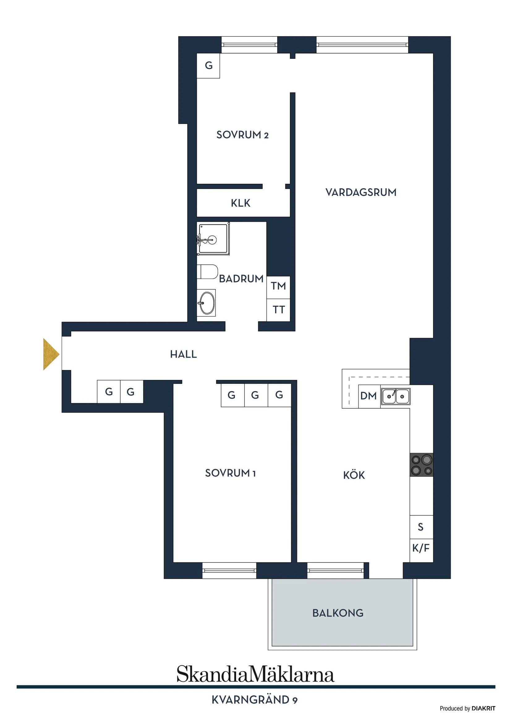 Bostadsrätt, Kvarngränd 9, Kvarnholmen, Nacka