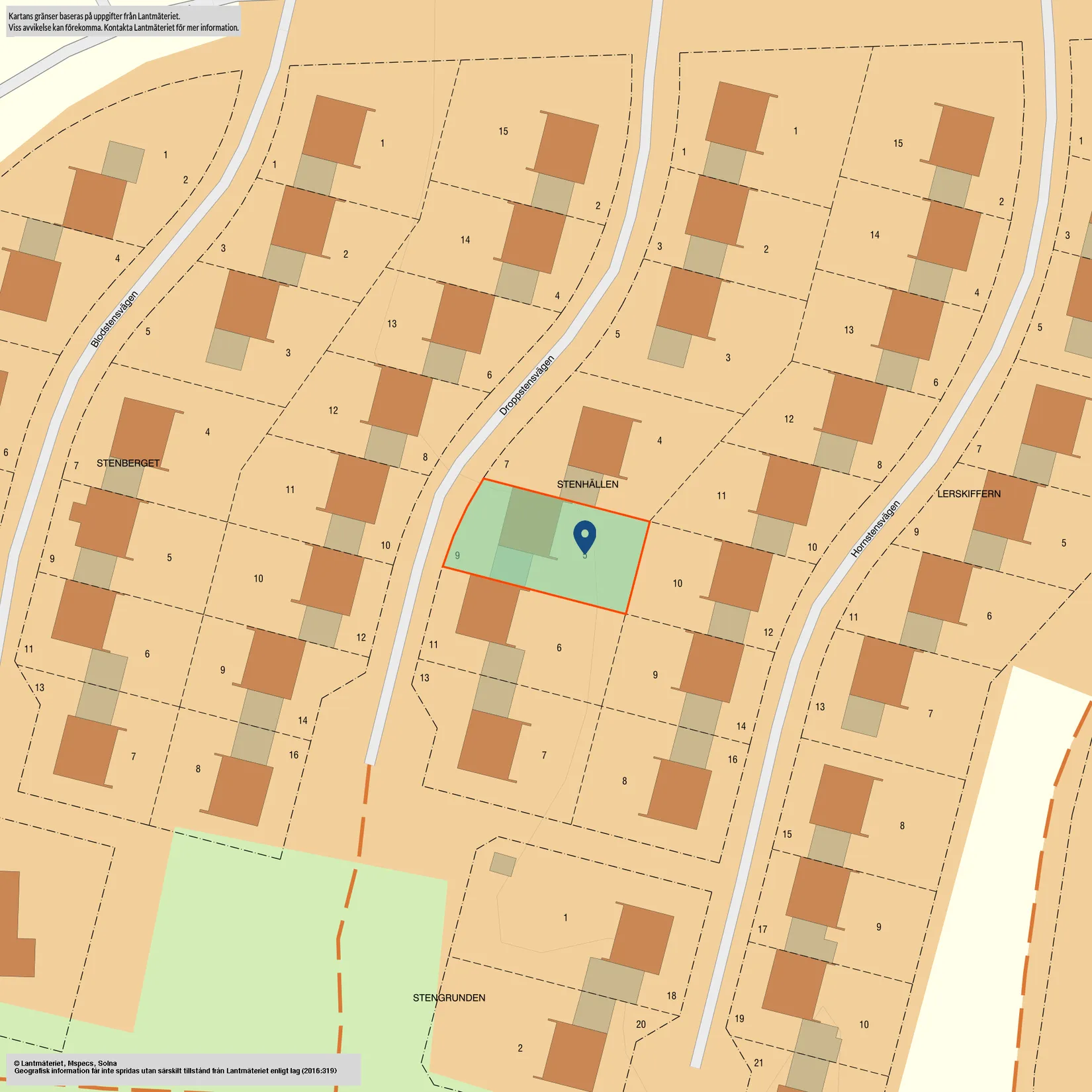 Radhus, Droppstensvägen 9, Lundby, Örebro