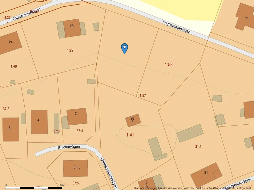 Tomt, Generös tomt om 1 419 kvm i populära Foghammar i Alunda, Alunda, Östhammar