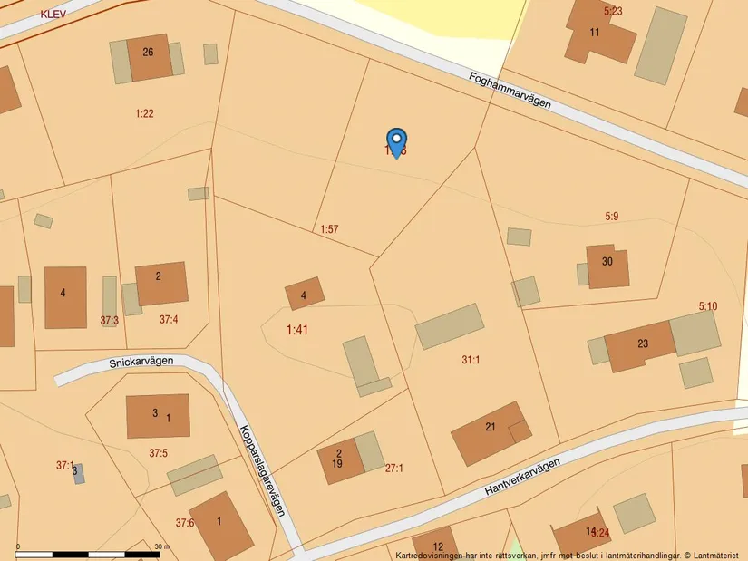 Tomt, Generös tomt om 1186 kvm i populära Foghammar i Alunda, Alunda, Östhammar