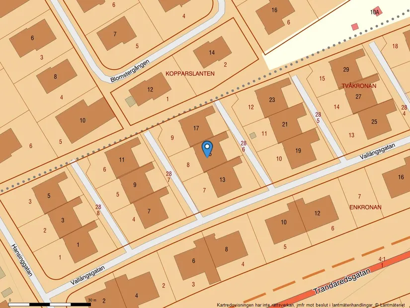 Villa, Radhus, Vallängsgatan 15, Hulta, Borås