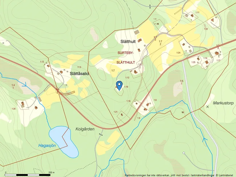 Fritidshus, Slätthult Stenhagen, Björketorp, Mark