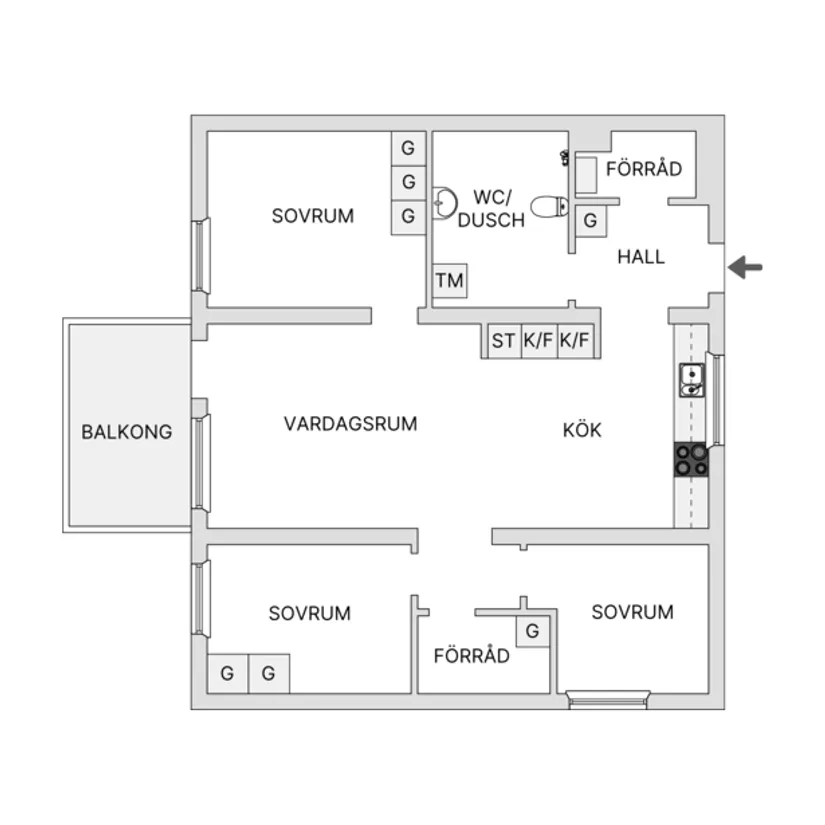 Bostadsrätt, Österkärvsvägen 7D, Gnesta
