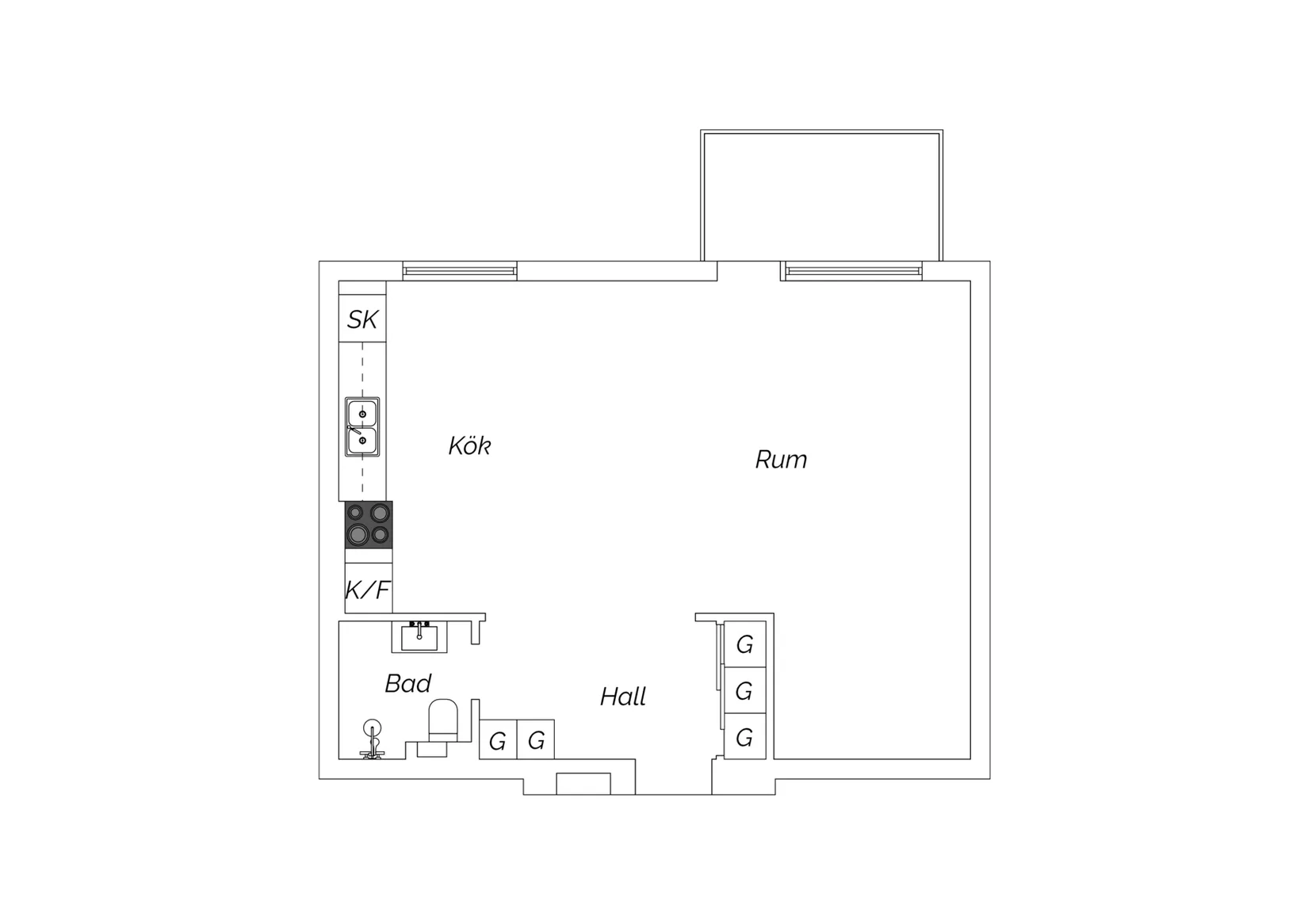 Bostadsrätt, Erik Dahlbergsvägen 44B, Centrala Karlshamn, Karlshamn