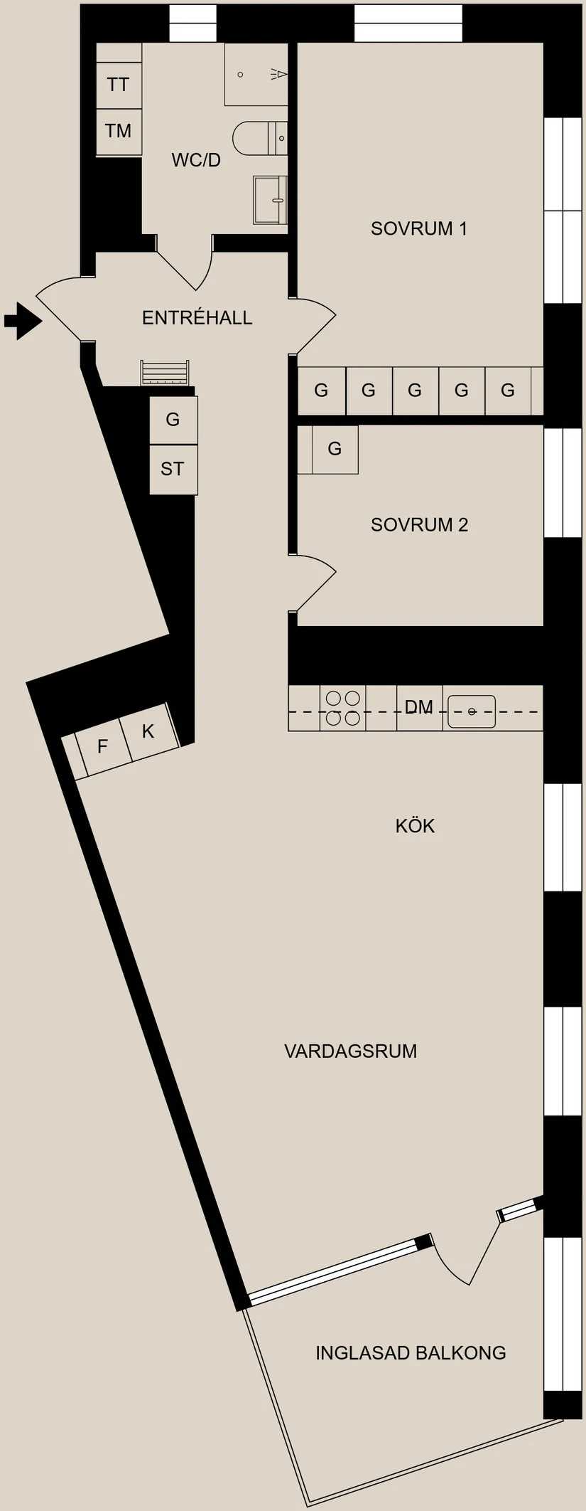 Bostadsrätt, Garvaregatan 4B, Centralt, Norrköping