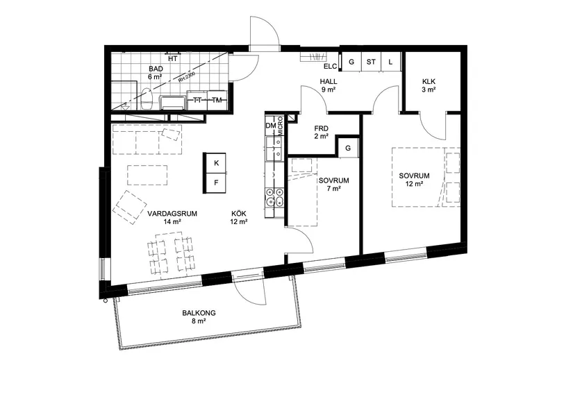 Bostadsrätt, Tyska Bottens Väg 37F, B-1502, Nockebyhov, Stockholm