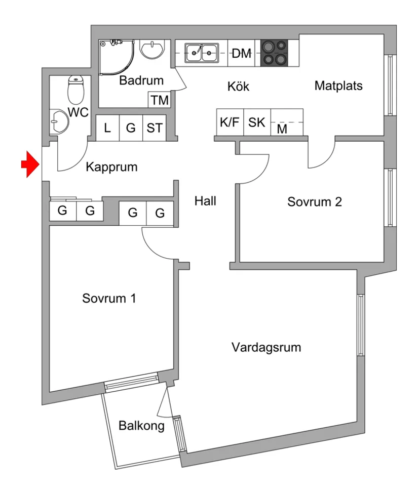 Bostadsrätt, Lina Sandells plan 2, Fruängen, Stockholm