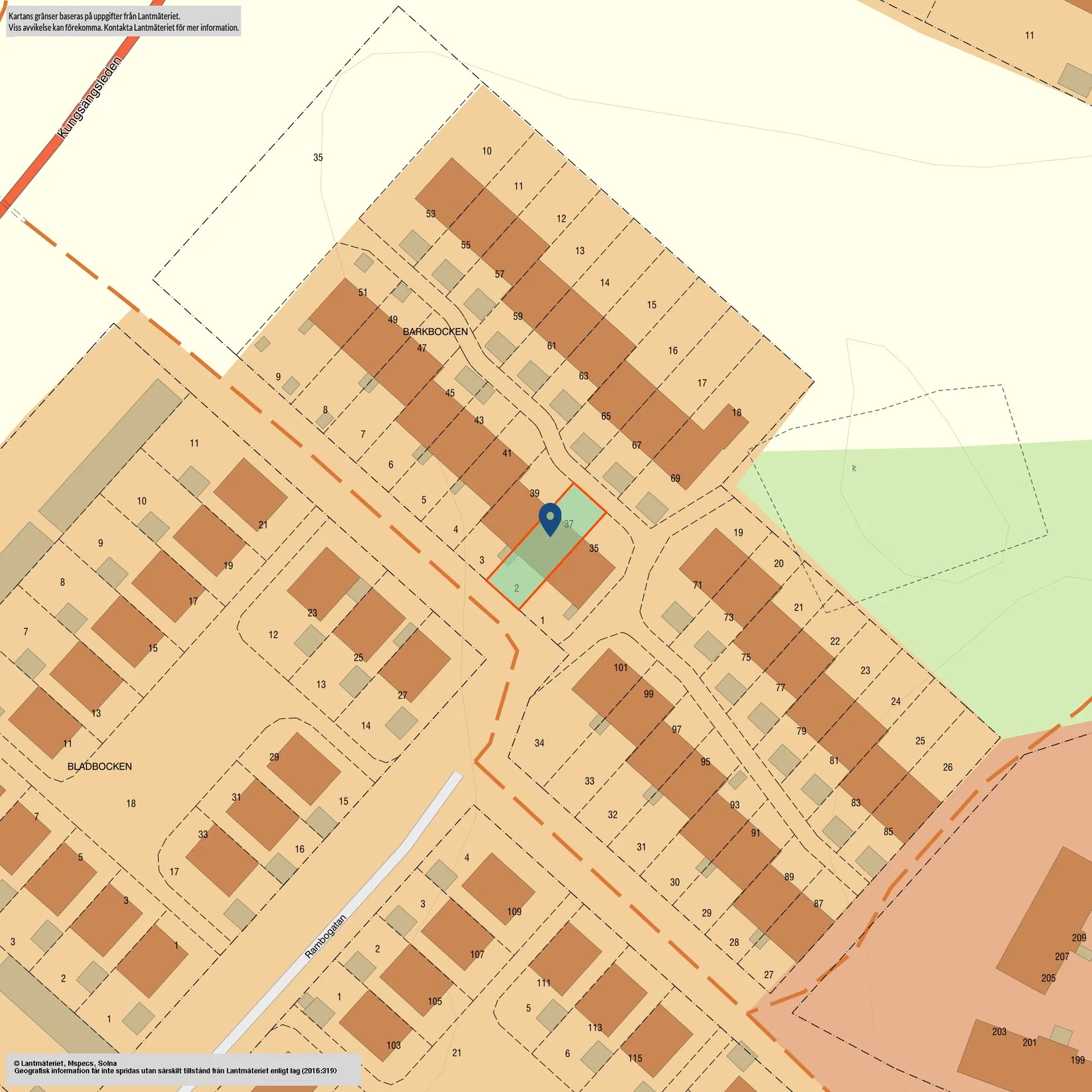 Radhus, Rambogatan 37, Rambodal/Smedby, Norrköping