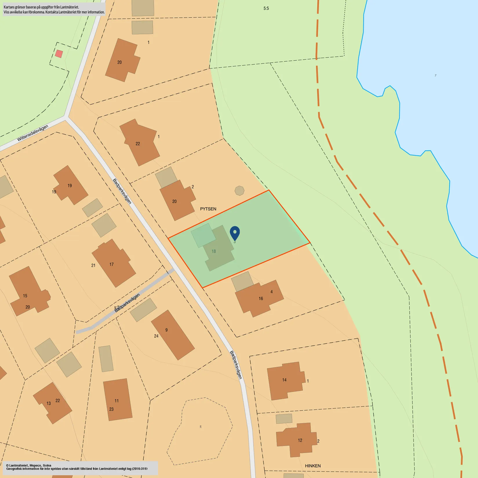 Villa, Badparksvägen 18, Gribbylund, Täby