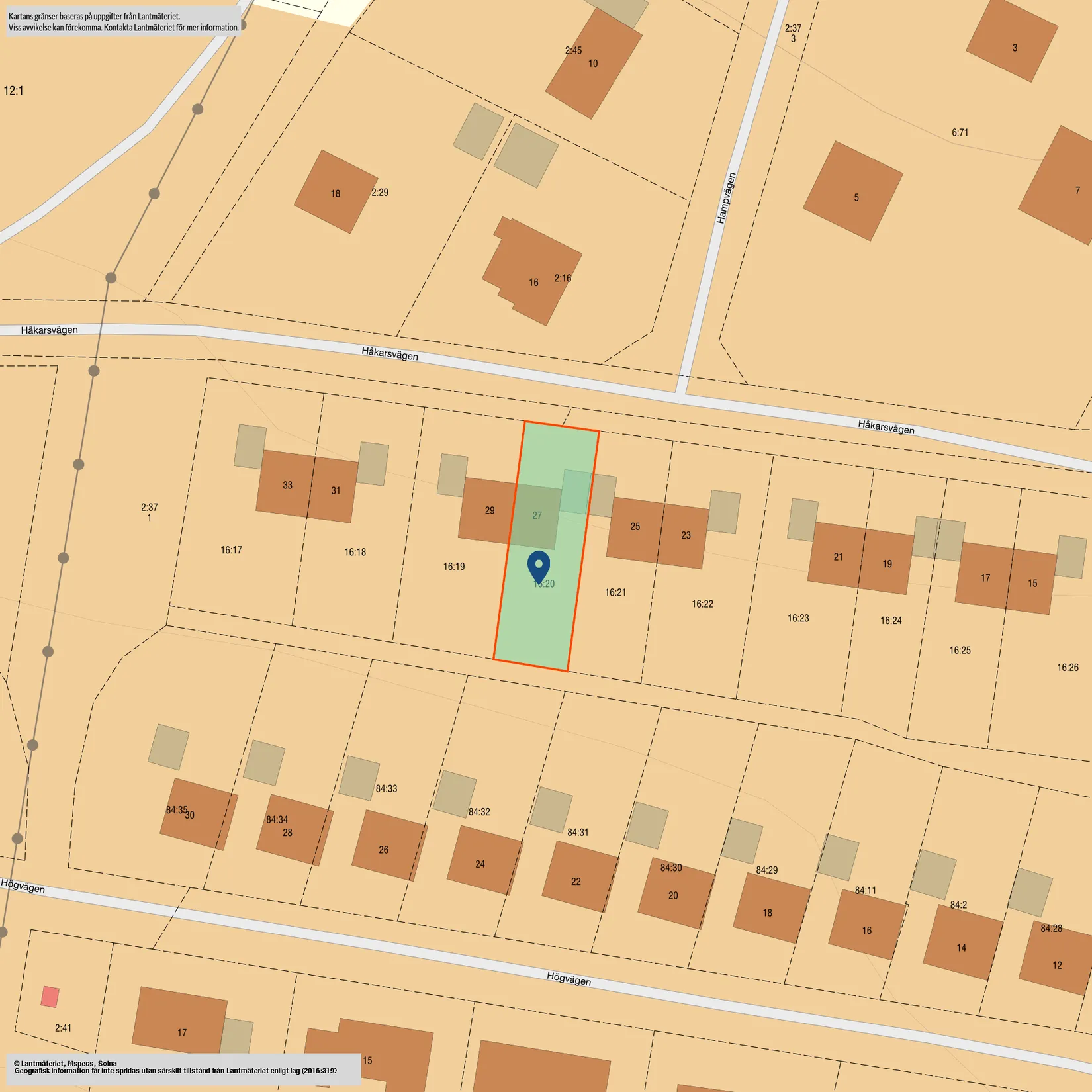 Radhus, Håkarsvägen 27, Kramfors