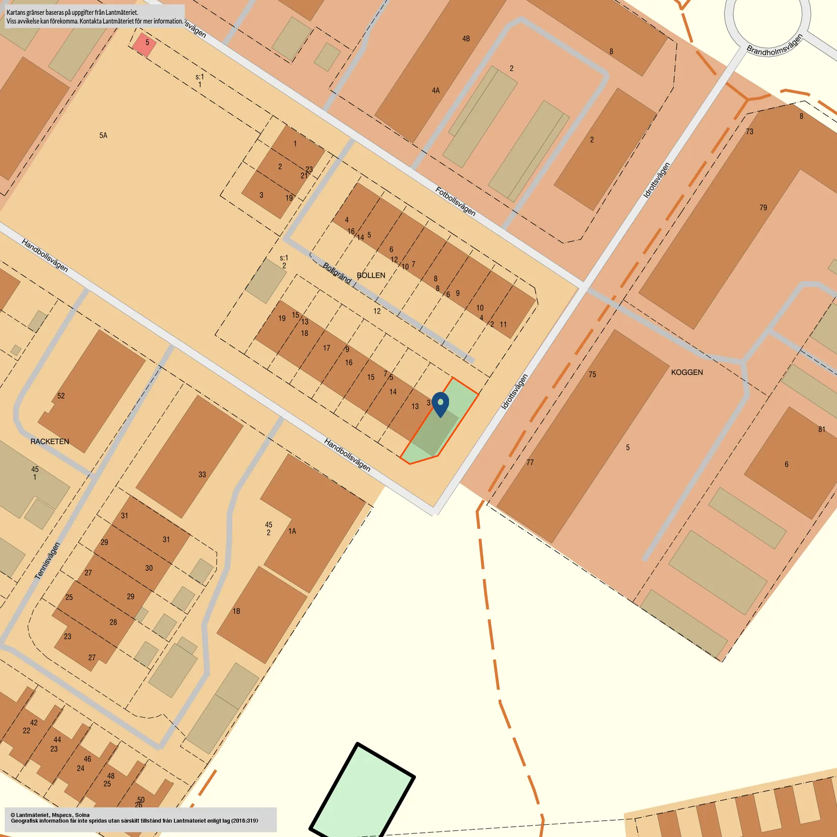 Radhus, Bollgränd 1, Brandholmen, Nyköping