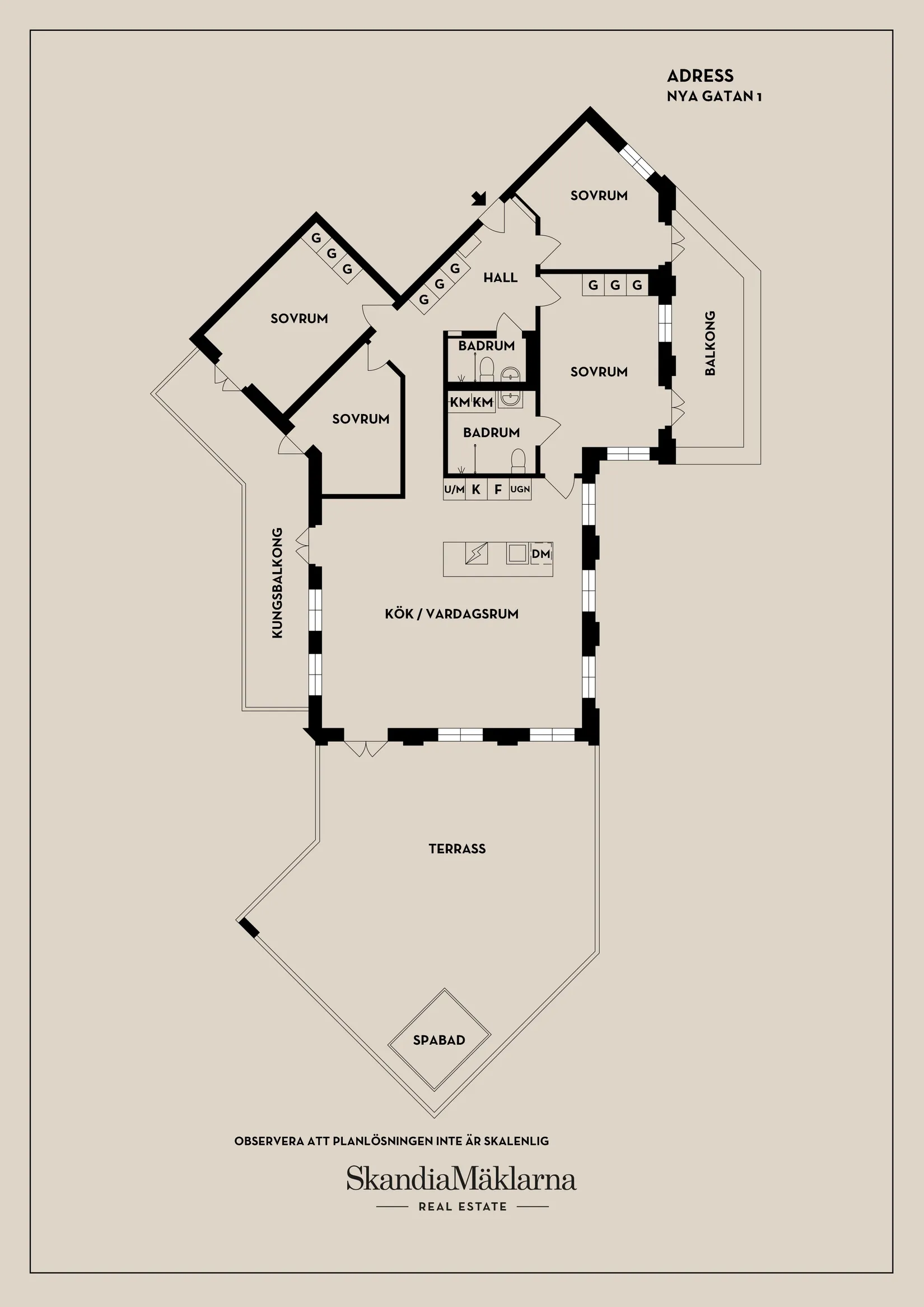 Bostadsrätt, Nya gatan 1, Centrala Nacka, Nacka