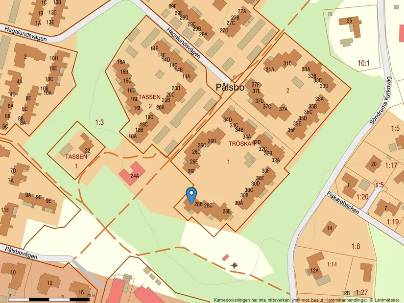 Bostadsrätt, Radhus, Hagalundsvägen 28A, Pålsbo, Halmstad