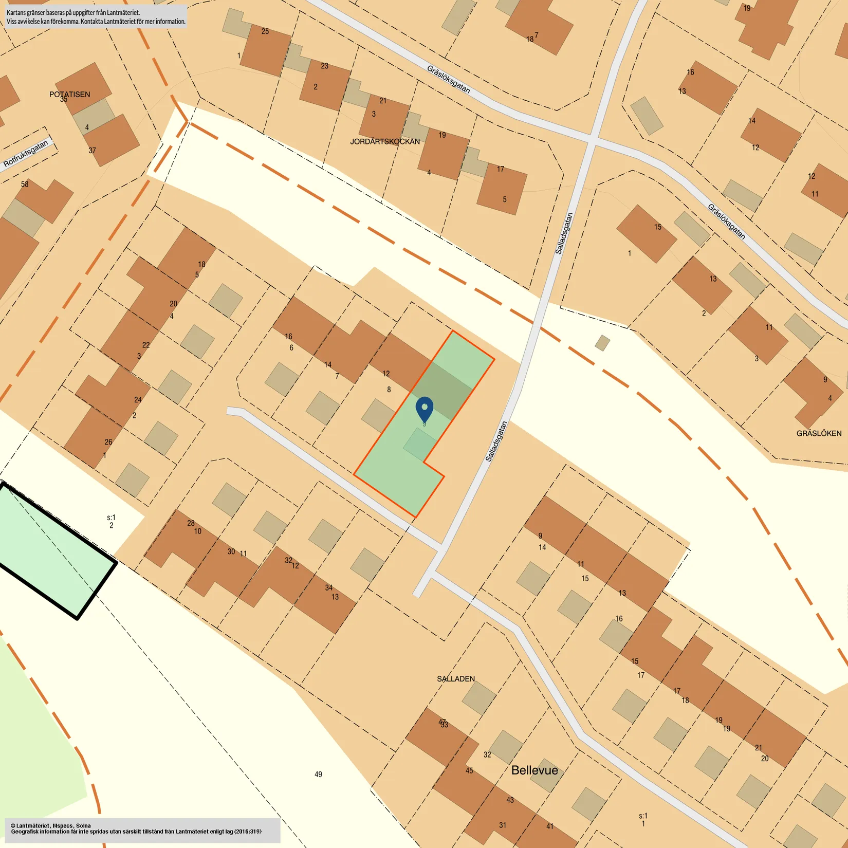 Radhus, Salladsgatan 10, Grönsaksområdet, Ystad